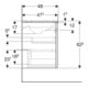 Geberit Möbelwaschtisch-Set Renova Plan 55x62,2x48cm, KP N besch., WT we/KeraTe