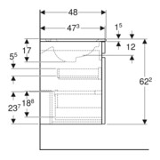 Geberit Möbelwaschtisch-Set Renova Plan 55x62,2x48cm, KP N h be., WT we/KeraTe-4