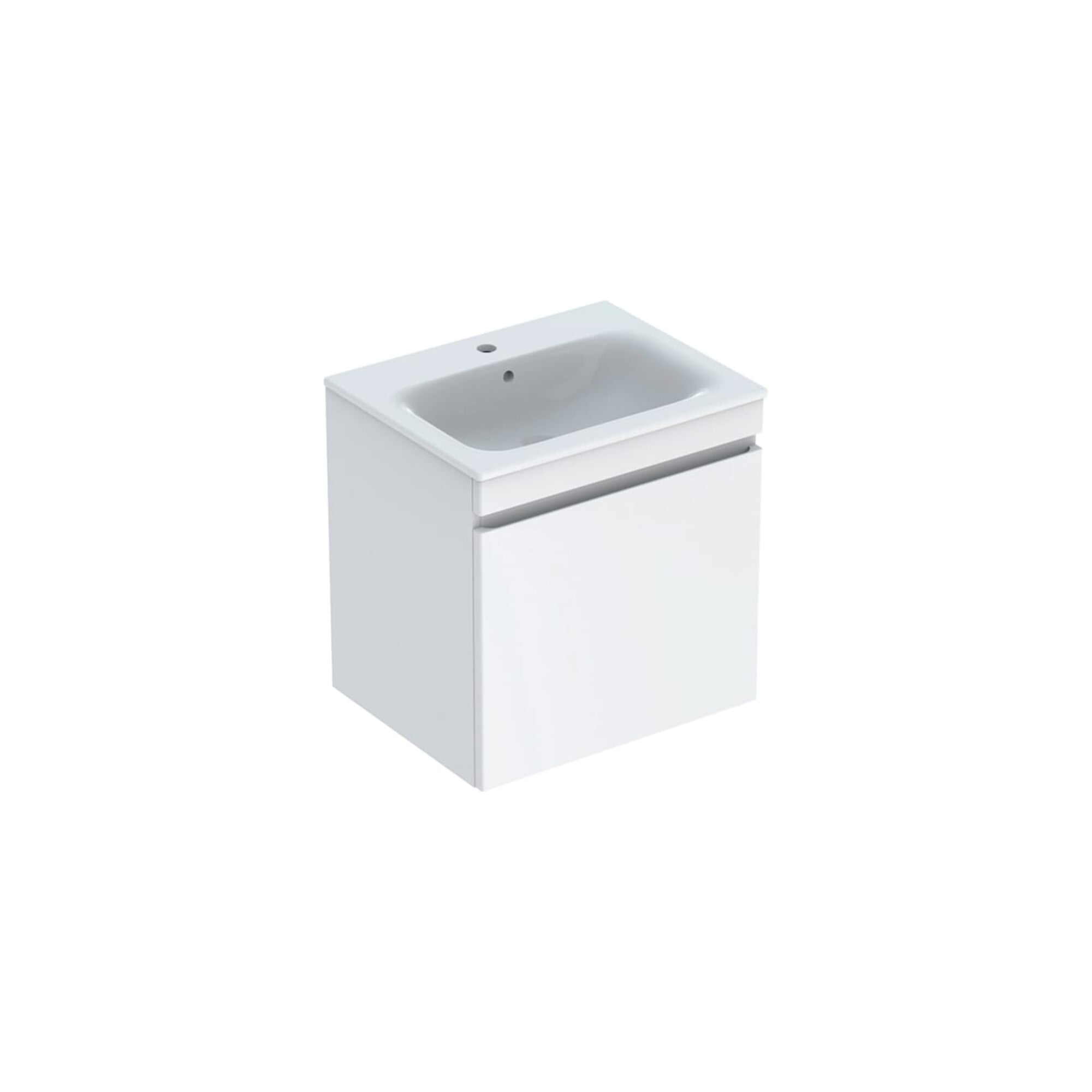 Geberit Möbelwaschtisch-Set Renova Plan 60x62,2x48cm, Kor/Fr. w hg, WT we/KeraTe