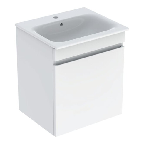 Geberit Möbelwaschtisch-Set Renova Plan 60x62,2x48cm, Kor/Fr. w hochgl., WT we.