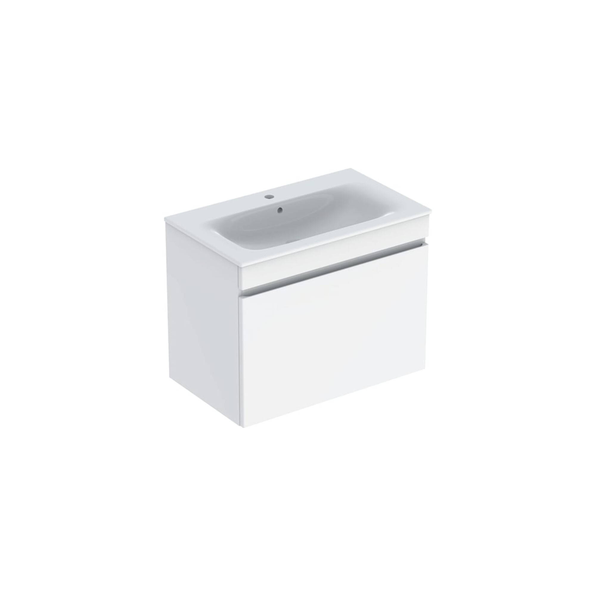 Geberit Möbelwaschtisch-Set Renova Plan 80x62,2x48cm, Kor/Fr. w hochgl., WT we.