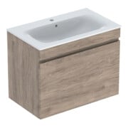 Geberit Möbelwaschtisch-Set Renova Plan 80x62,2x48cm, Korp Nussb besch., WT weiß