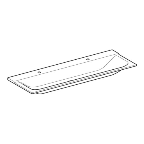 Geberit Möbelwaschtisch Xeno2 140x48cm, 2 HL, o. Überlauf, weiß-alpin