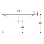 Geberit Möbelwaschtisch Xeno2 140x48cm, o. Hahnl., o. ÜL, weiß-alpin-5