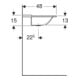 Geberit Möbelwaschtisch Xeno2 160x48cm, 2 HL, o. Überlauf, weiß-alpin