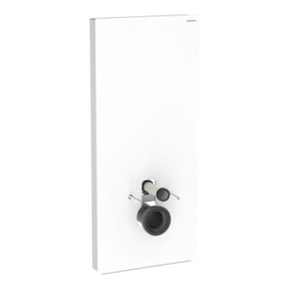 Geberit Monolith Plus Module WC suspendu H 114 cm, blanc brillant, face aluminium