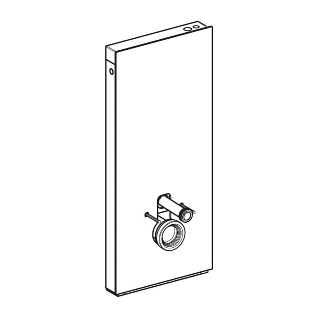 Geberit Monolith Plus Module WC suspendu H 114 cm, blanc brillant, face aluminium