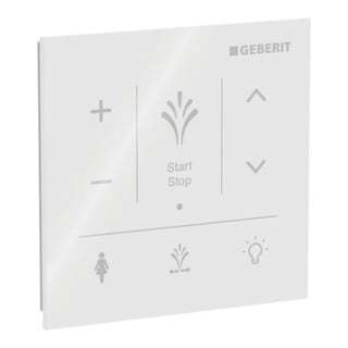 Geberit Panneau de commande mural AquaClean Sela pour montage apparent, surface verre/blanc