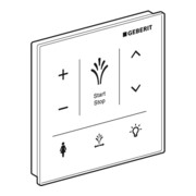 Geberit Panneau de commande mural AquaClean Sela pour montage apparent, surface verre/blanc-2