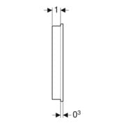 Geberit Panneau de commande mural AquaClean Sela pour montage apparent, surface verre/noir-5