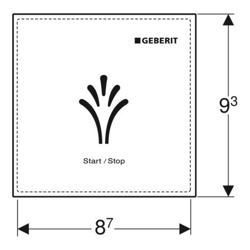 Geberit Panneau mural AquaClean Sela encastré, z AP, surface plastique/blanc