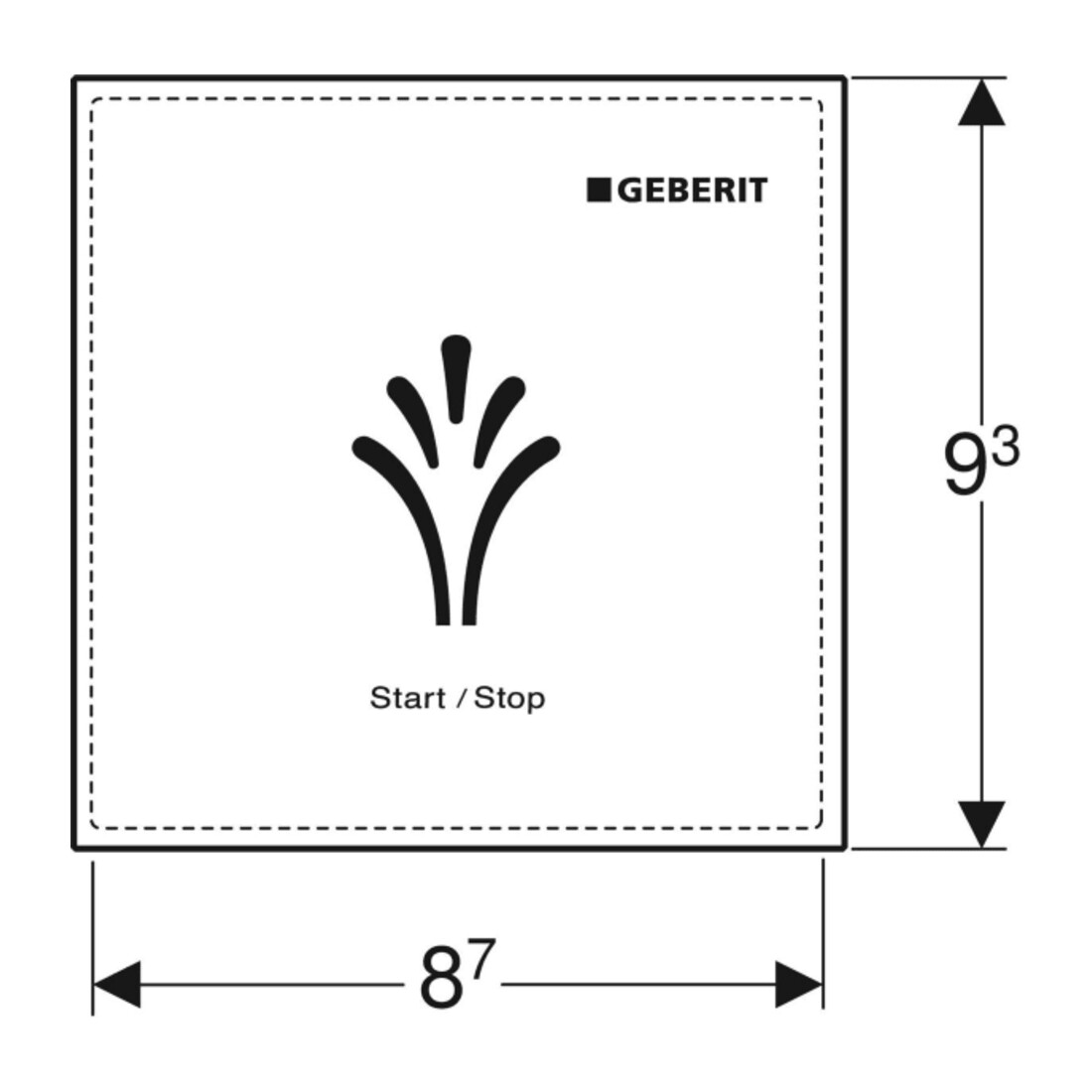 Geberit Panneau mural AquaClean Sela encastré, z AP, surface plastique/blanc