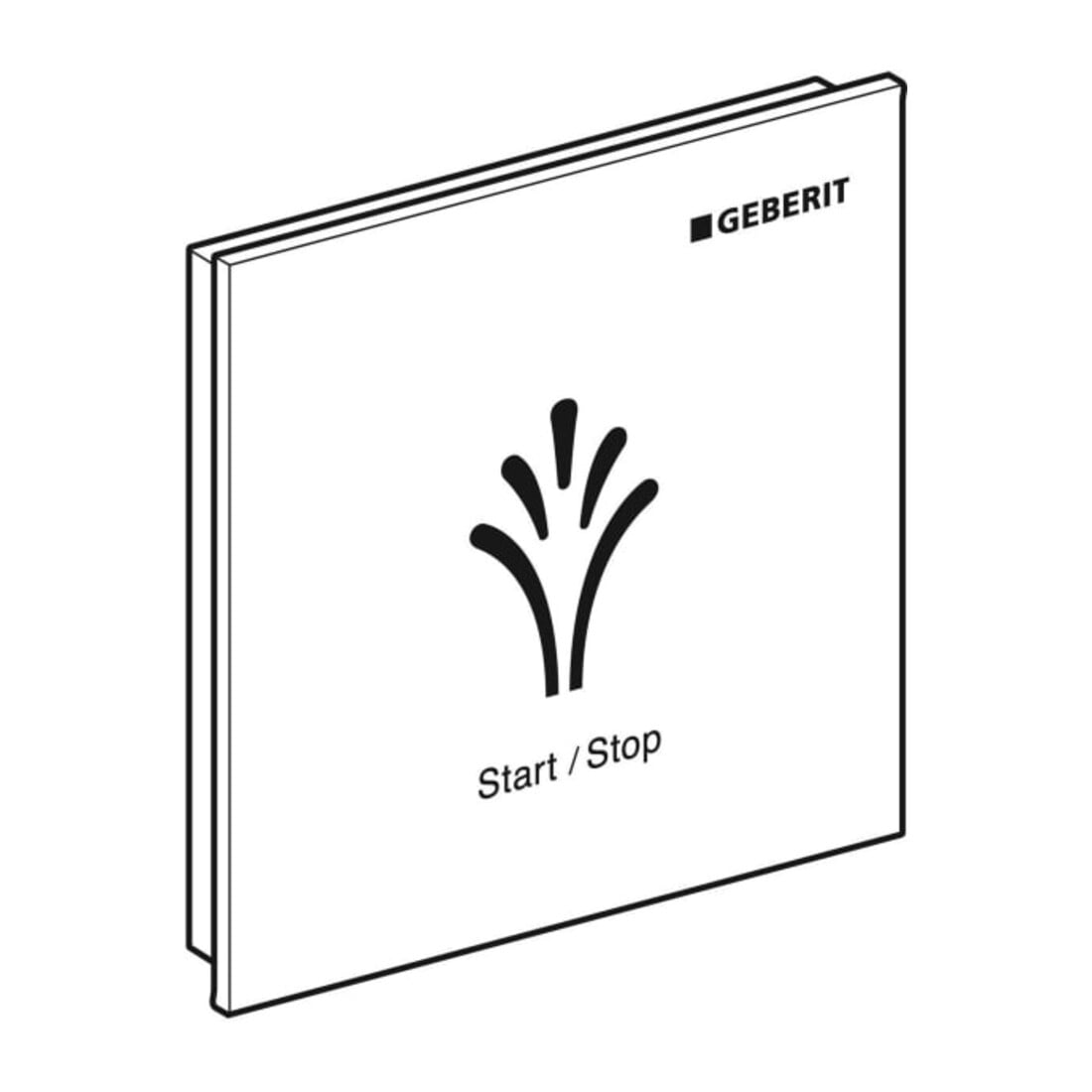 Geberit Panneau mural AquaClean Sela encastré, z AP, surface plastique/blanc