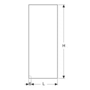 Geberit Paroi de douche Walk-in 140x200x0,8 cm, sans cadre, pour installation en verre-3