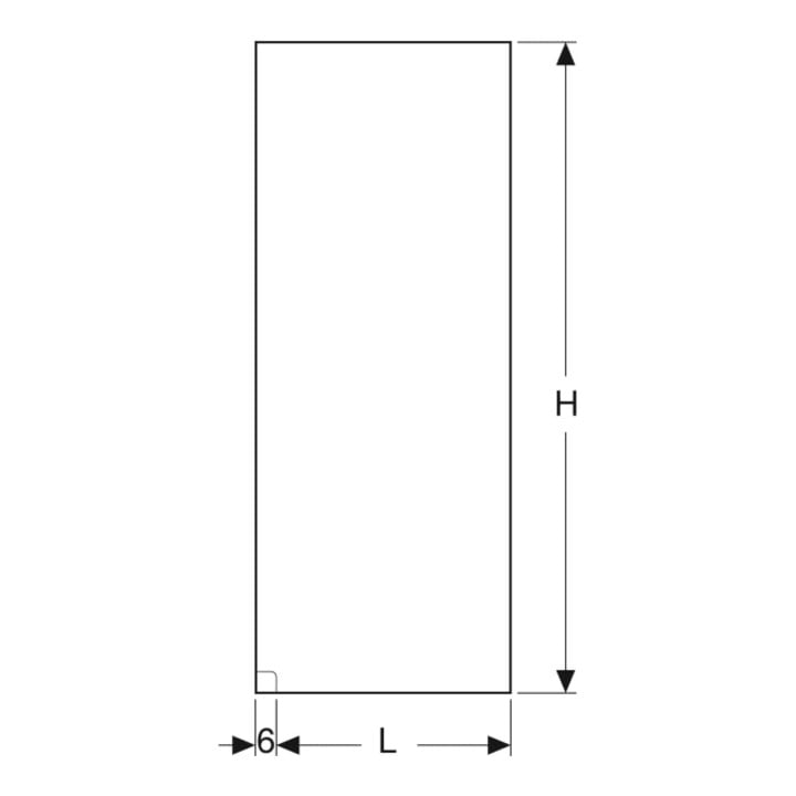Geberit Paroi de douche Walk-in 150x200x0,8 cm, sans cadre, pour installation en verre