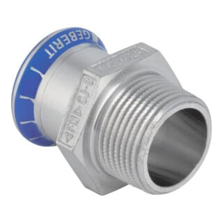 Geberit pièce de transition Mapress d 35xR 1 1/4, labs-f, m AG, acier inoxydable