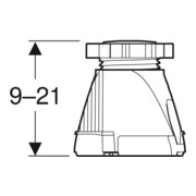 Geberit Pieds pour bac à douche, 9-21 cm-3