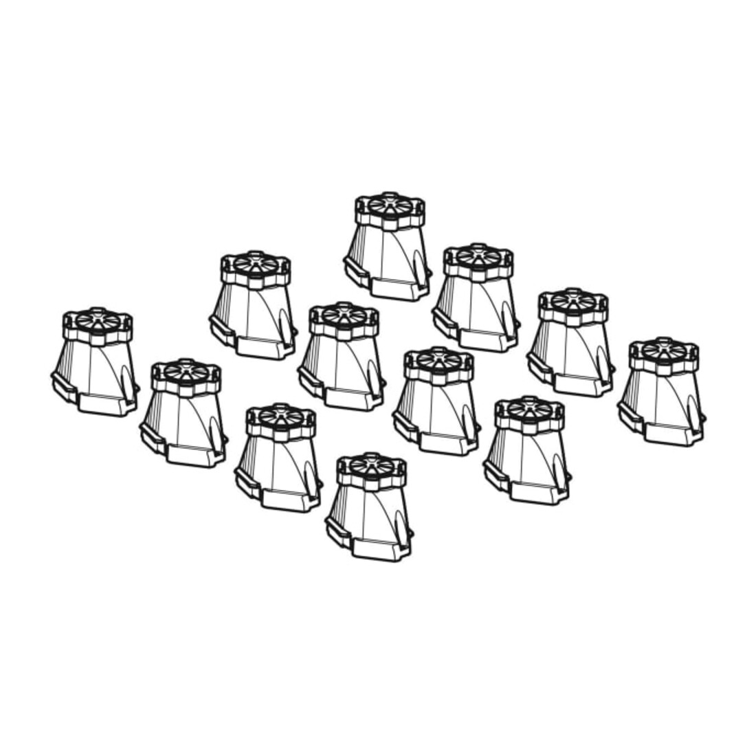 Geberit Pieds pour receveur de douche, 9-21 cm
