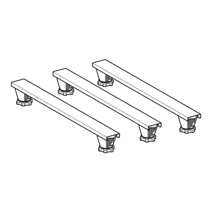Geberit Pieds/Traverse pour bac à douche en résine de synthèse, 62,5x7,3x9-21 cm