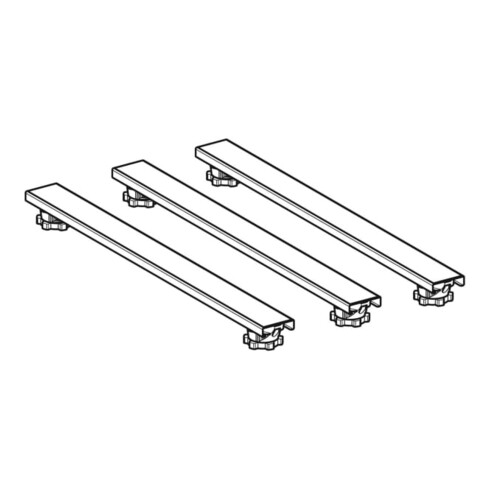 Geberit Pieds/Traverse pour receveurs de douche en résine de synthèse, 62,5x7,3x6-12cm