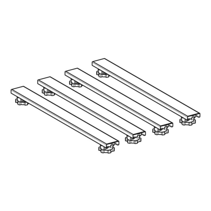 Geberit Pieds/Traverses dès 140 cm, résine minérale DW, 80x7,3x6-12 cm