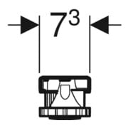 Geberit Pieds/Traverses dès 140 cm, résine minérale DW, 80x7,3x6-12 cm-5