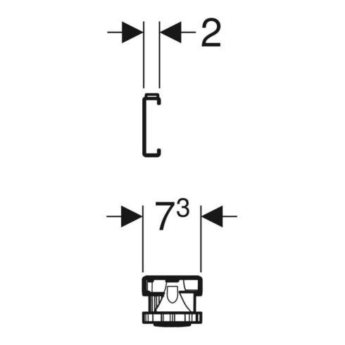Geberit Pieds/Traverses pour receveurs de douche en acrylique, 7,3x42,5 cm