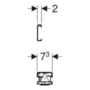 Geberit Pieds/Traverses pour receveurs de douche en acrylique, 7,3x42,5 cm-2
