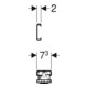 Geberit Pieds/Traverses pour receveurs de douche en acrylique, 7,3x42,5 cm