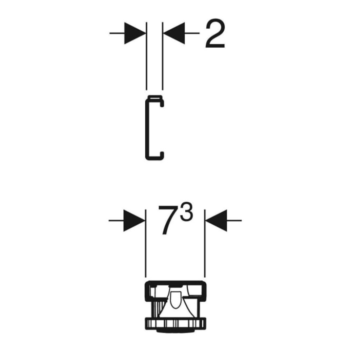 Geberit Pieds/Traverses pour receveurs de douche en acrylique, 7,3x42,5 cm