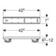 Geberit Pieds/Traverses pour receveurs de douche en acrylique, 7,3x42,5 cm-5