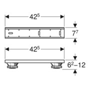 Geberit Pieds/Traverses pour receveurs de douche en acrylique, 7,3x42,5 cm-5
