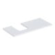 Geberit Plan de lavabo One 105x3x47 cm, blanc laqué brillant, découpe à gauche-1