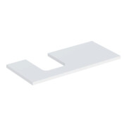 Geberit Plan de lavabo One 105x3x47 cm, blanc laqué brillant, découpe à gauche