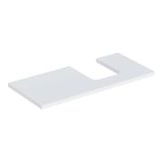 Geberit Plan de lavabo One 105x3x47 cm, blanc laqué brillant, découpe droite