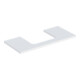 Geberit Plan de lavabo One 105x3x47 cm, blanc laqué, découpe centrale-1