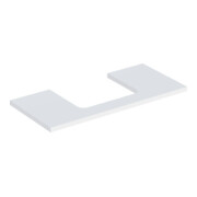 Geberit Plan de lavabo One 105x3x47 cm, blanc laqué, découpe centrale