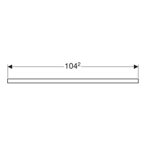 Geberit Plan de lavabo One 105x3x47 cm, blanc laqué, découpe centrale