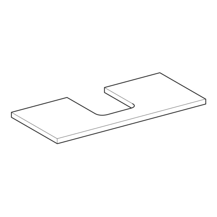 Geberit Plan de lavabo One 105x3x47 cm, greige/laqué m, AS mit.