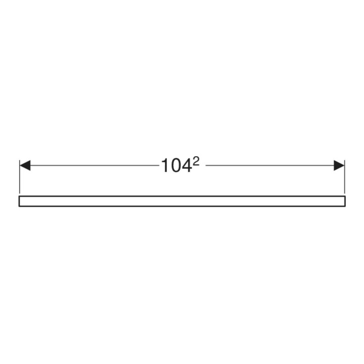 Geberit Plan de lavabo One 105x3x47 cm, greige/laqué m, AS mit.