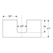 Geberit Plan de lavabo One 105x3x47 cm, lave/lacqué m, AS mit.-4