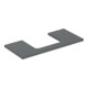 Geberit Plan de lavabo One 105x3x47 cm, lave/lacqué m, AS mit.-1