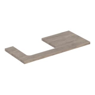 Geberit Plan de lavabo One 105x3x47 cm, N ép./bois mélaminé, AS gauche