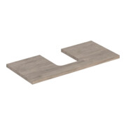Geberit Plan de lavabo One 105x3x47 cm, N ép./Mela bois, AS mit.