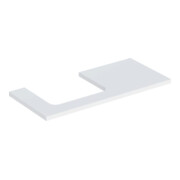 Geberit Plan de lavabo One 105x3x47cm, blanc laqué, découpe à gauche