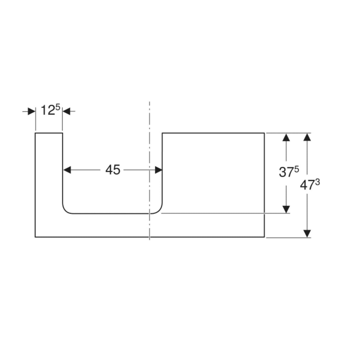 Geberit Plan de lavabo One 105x3x47cm, blanc laqué, découpe à gauche
