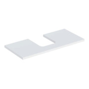 Geberit Plan de lavabo One 105x3x47cm, blanchi, découpe centrale
