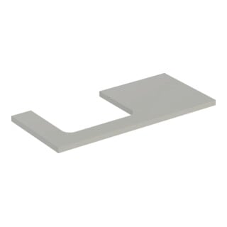 Geberit Plan de lavabo One 105x3x47cm, greige/laqué m, AS gauche