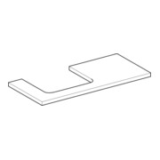 Geberit Plan de lavabo One 105x3x47cm, greige/laqué m, AS gauche-2