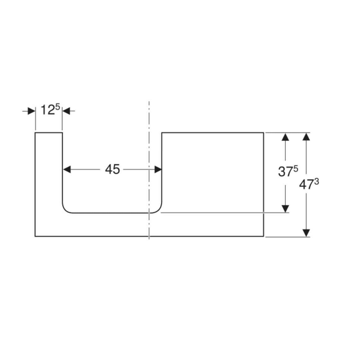 Geberit Plan de lavabo One 105x3x47cm, greige/laqué m, AS gauche